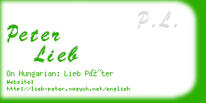 peter lieb business card